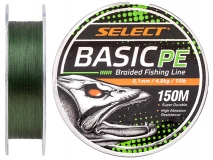 Шнур Select Basic PE 0,10 мм, 4,8 кг, 150 м, темно-зеленый