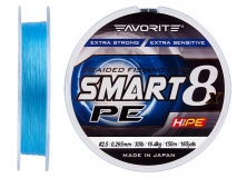Шнур Favorite Smart PE 8x #2.5, (0,265 мм), 150 м, голубой