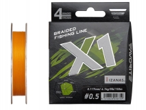 Шнур Favorite X1 #0.5 (0,117 мм), 150 м (оранжевый)