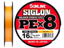 Шнур Sunline Siglon PE x8 #1 (0,171 мм), 150 м (оранжевый)
