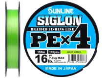 Шнур Sunline Siglon PE x4 #1 (0,171 мм), 150 м (салатовый)