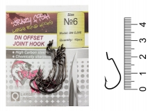 Крючок офсетный Crazy Fish DN Offset Joint Hook, #6, (10 шт.)