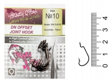 Крючок офсетный Crazy Fish DN Offset Joint Hook, #10, (10 шт.)