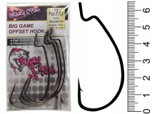 Крючок офсетный Crazy Fish Big Game Offset Hook, #7/0, (4 шт.)