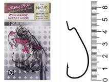 Крючок офсетный Crazy Fish Wide Range Offset Hook, #2/0, (7 шт.)