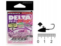 Джиг-головка Decoy Delta Magic SV-51, #6, 1/16oz (1,8 г) , (5 шт.)