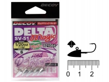 Джиг-головка Decoy Delta Magic SV-51, #6, 1/20oz (1,4 г) , (5 шт.)