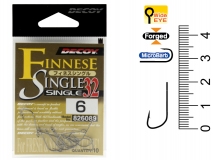 Крючок Decoy Finnese Single 32, #6, (10 шт.)