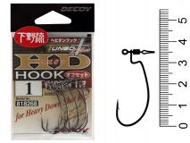 Крючок офсетный Decoy HD Hook offset Worm 117, #1, (5 шт.)