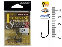 Крючок Decoy Finnese Single 32, #2, (10 шт.)