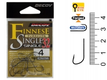 Крючок Decoy Finnese Single 32, #4, (10 шт.)