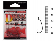 Крючок офсетный Decoy Dream Hook Worm 15, #6, (9 шт.)