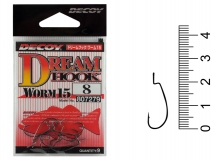 Крючок офсетный Decoy Dream Hook Worm 15, #8, (9 шт.)