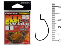Крючок офсетный Decoy Kg Hook Wide Worm 25, #1, (8 шт.)