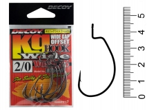 Крючок офсетный Decoy Kg Hook Wide Worm 25, #2/0, (7 шт.)
