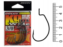 Крючок офсетный Decoy Kg Hook Wide Worm 25, #3/0, (6 шт.)