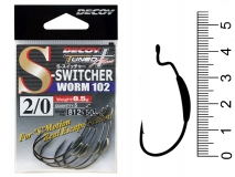 Крючок офсетный Decoy S-Switcher Worm 102, #2/0, (5 шт.)