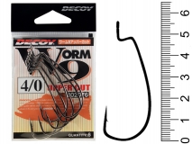 Крючок офсетный Decoy Worm 9 Upper Cut, #4/0, (6 шт.)