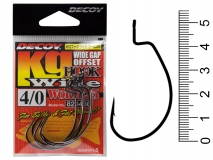 Крючок офсетный Decoy Kg Hook Wide Worm 25, #4/0, (5 шт.)