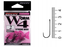 Крючок Decoy Worm 4 Strong Wire, #2, (9 шт.)
