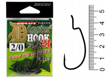 Крючок офсетный Decoy Diggin' Hook Worm 21, #2/0 (7 шт.)