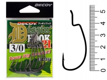 Крючок офсетный Decoy Diggin' Hook Worm 21, #3/0 (6 шт.)