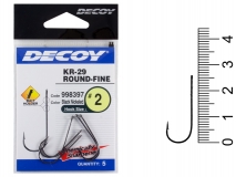 Крючок Decoy KR-29 Round-Fine, #2, (5 шт.)