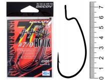 Крючок офсетный Decoy Hook Worm 18, #7/0, (3 шт.)