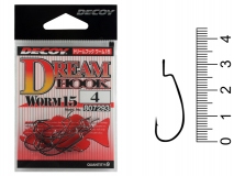 Крючок офсетный Decoy Dream Hook Worm 15, #4, (9 шт.)