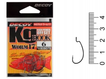 Крючок офсетный Decoy Kg Hook Worm 17, #6 (9 шт.)