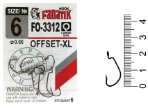 Крючок офсетный Fanatik FO-3312-XL, #6, (6 шт.)