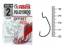 Крючок офсетный Fanatik FO-3315R, #2, (5 шт.)