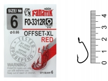 Крючок офсетный Fanatik FO-3312R-XL, #6, (6 шт.)