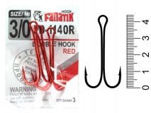 Крючок двойной Fanatik FD-1140R, #3/0, (3 шт.)
