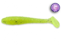Силиконовая приманка Crazy Fish Vibro Fat 4", col.54 (Green Acid), (4 шт.)