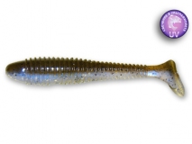 Силиконовая приманка Crazy Fish Vibro Fat 4", col.3D (Swamp Pearl), (4 шт.)