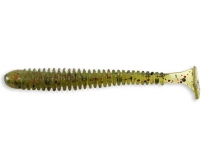 Силиконовая приманка Crazy Fish Vibro Worm 2", col.68 (Black/Red Watermelon ), (8 шт.)