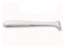 Силиконовая приманка Crazy Fish Vibro Worm 3,4", col.59 (White), (5 шт.)