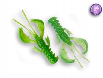 Силиконовая приманка Crazy Fish Nimble 4", col.7D (Lime Chartreuse), (5 шт.)