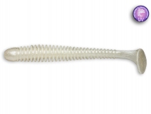 Силиконовая приманка Crazy Fish Vibro Worm 2", col.66 (Pearl Snow), (8 шт.)