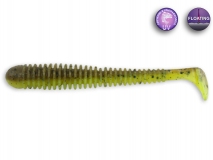 Силиконовая приманка Crazy Fish Vibro Worm 3,4" Floating, col.4D (Chart Swamp), (5 шт.)