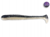 Силиконовая приманка Crazy Fish Vibro Worm 3,4" Floating, col.17D (Black Fish), (5 шт.)