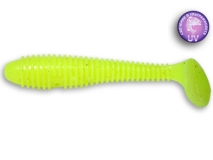 Силиконовая приманка Crazy Fish Vibro Fat 4,7", col.6 (Chartreuse), (4 шт.)