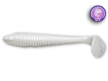 Силиконовая приманка Crazy Fish Vibro Fat 4,7", col.66 (Pearl Snow), (4 шт.)
