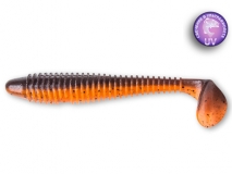 Силиконовая приманка Crazy Fish Vibro Fat 4,7", col.8D (Orange Coffee), (4 шт.)