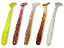 Силиконовая приманка Crazy Fish Vibro Worm 3", (Mix #58), (5 шт.)