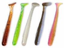 Силиконовая приманка Crazy Fish Vibro Worm 3,4", (Mix #56), (5 шт.)