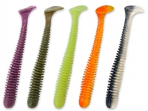 Силиконовая приманка Crazy Fish Vibro Worm 3,4" Floating, (Mix #94), (5 шт.)