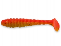 Силиконовая приманка Crazy Fish Vibro Fat 4", col.15D (Fire Orange), (4 шт.)