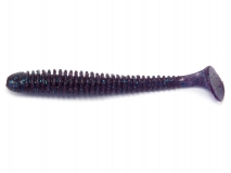Силиконовая приманка Crazy Fish Vibro Worm 3", col.99 (Grape), (5 шт.)